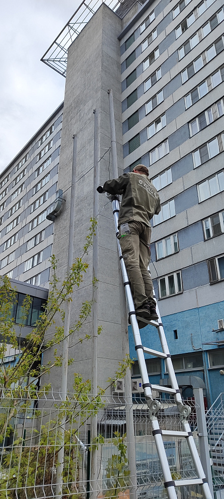 Монтаж видеонаблюдения строительная площабка г.Новосибирск